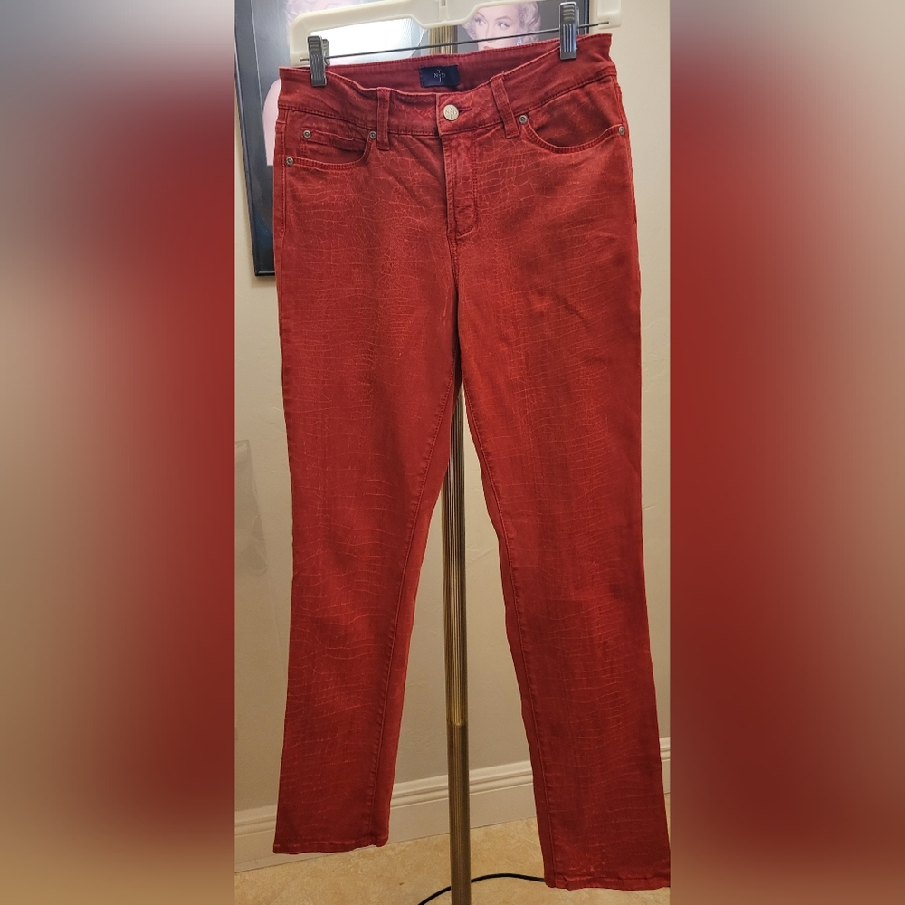NYDJ RUST COLORED SKINNY JEANS SIZE 2 SKINNY